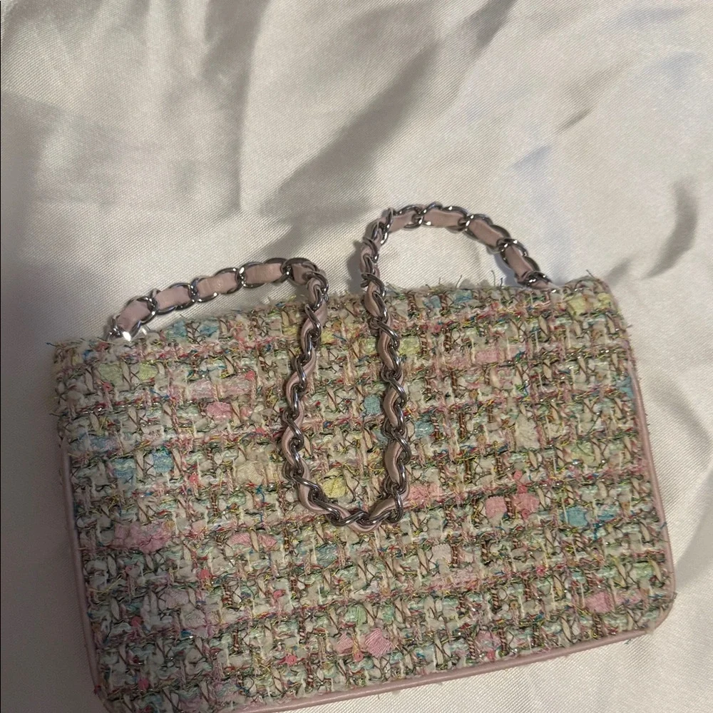 Chanel Multicolor Tweed Shoulder Bag
